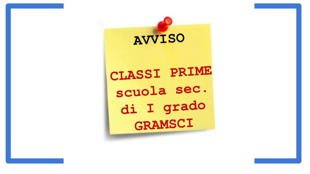 Avviso scuola secondaria di primo grado  - sezione classi prime